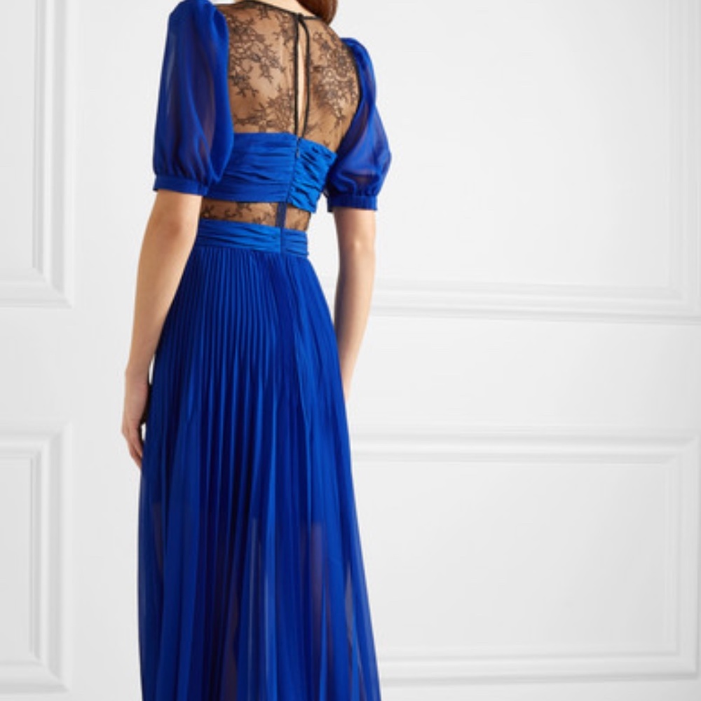 Self-Portrait Blue Lace Midi Dress